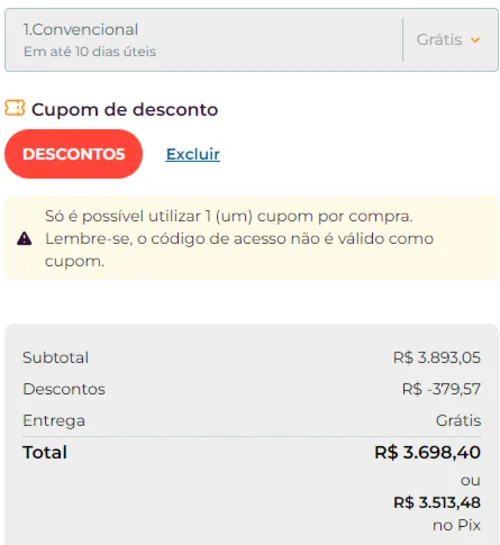 Imagem na descrição da promoção