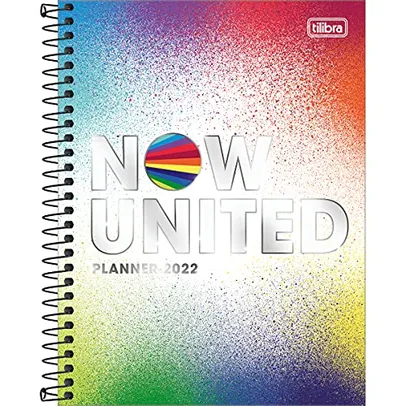 Planner Espiral 17,7 x 24 cm Now United 2022 - Estampa Capa splahs coloridos - Tilibra