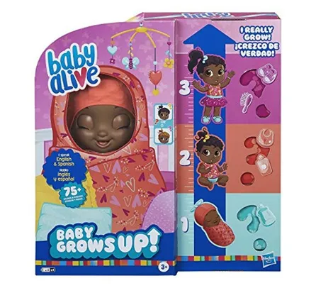 Boneca Baby Alive Baby Cresce (Doce) - Flor Doce ou Linda Rosie, boneca Crescendo e Falando