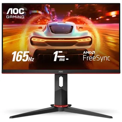 Monitor Gamer AOC Hero 165Hz 1ms 24" Ajuste de Altura 24G2S/BK