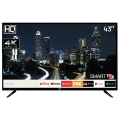 Smart TV LED 43" HQ HQSTV43NY Ultra HD 4K | R$1529