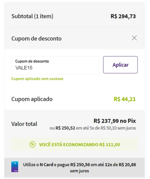 Imagen na descrição da promoção