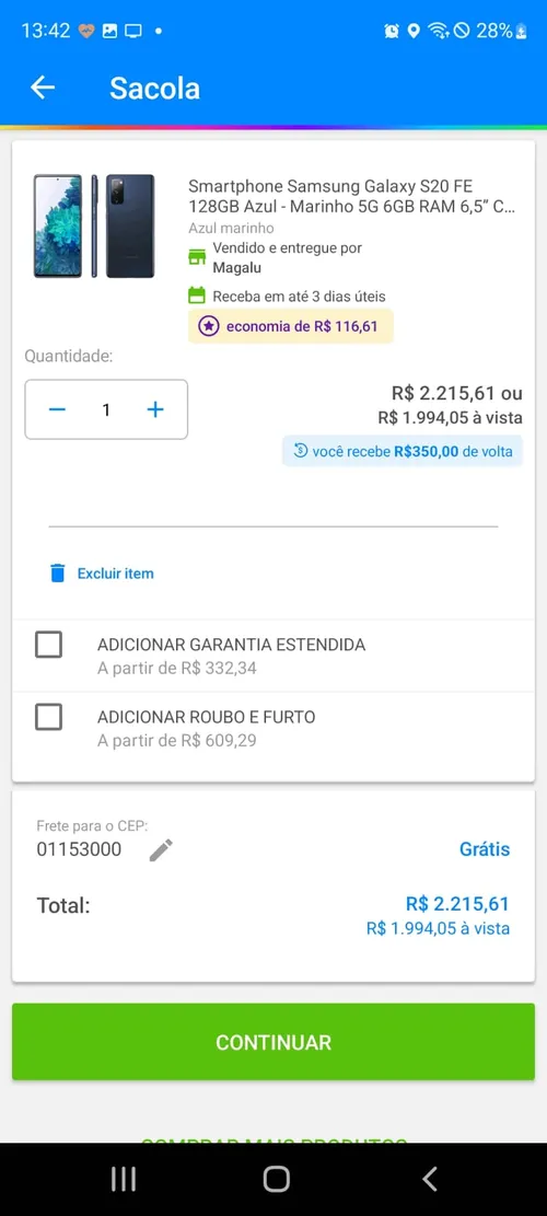 Imagem na descrição da promoção