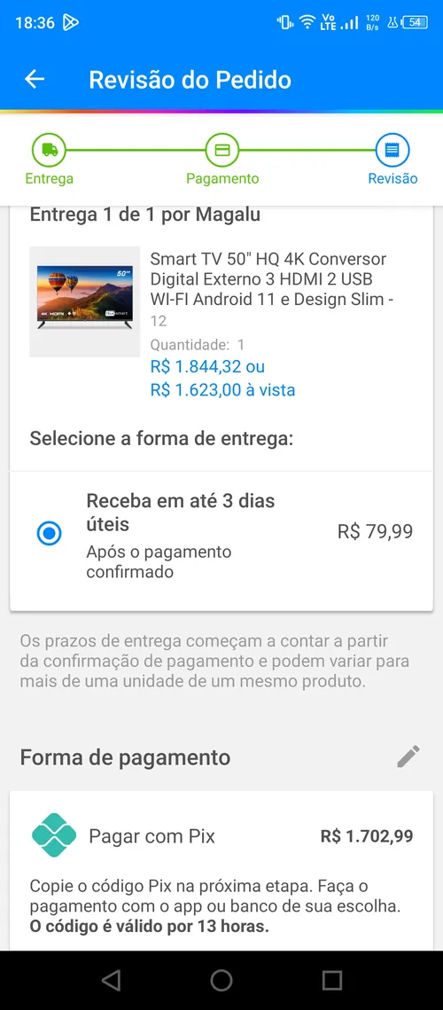 Imagem na descrição da promoção