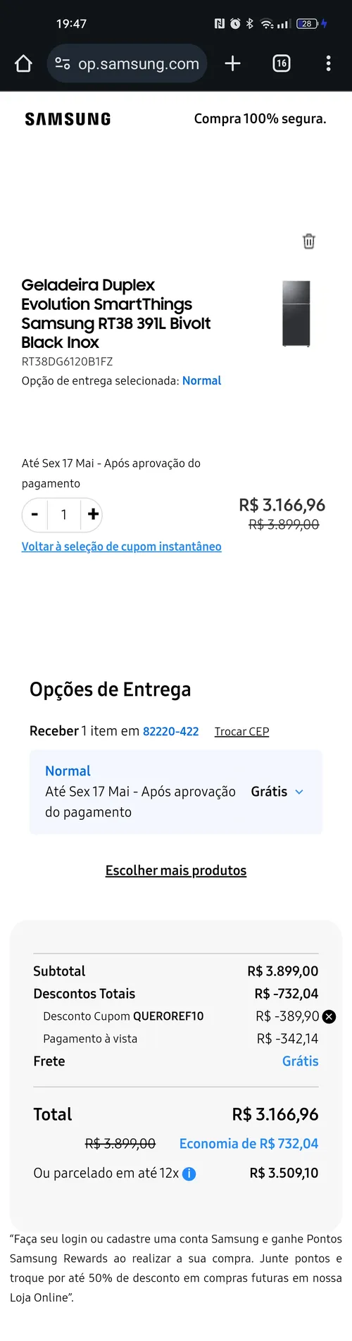 Imagem na descrição da promoção