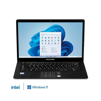 Foto do produto Notebook Legacy Book, Windows 11 Home, Intel Celeron 4GB 64GB 14,1 Pol. HD, Preto + Microsoft 365 - PC270