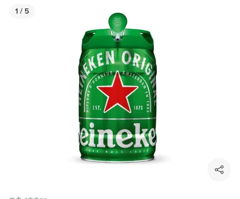 (2 UNID) BARRIL HEINEKEN 5L | R$122