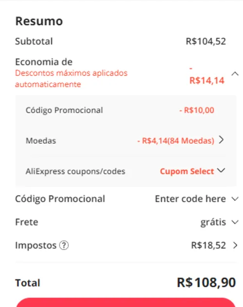 Imagem na descrição da promoção