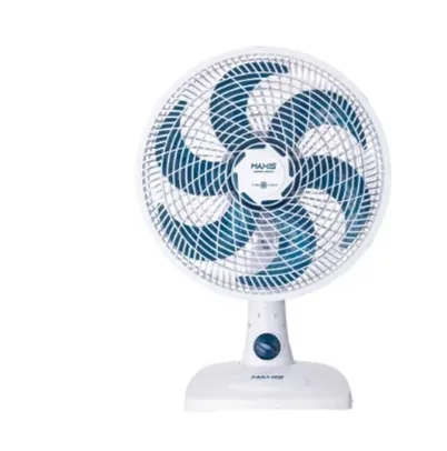 Ventilador de Mesa Mondial Maxis V30MXW 30cm com 6 pás, 3 velocidades e 50W – Branco / Azul - 110V