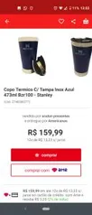 Copo Térmico c/ Tampa Inox Azul 473ml Brz100 - Stanley | R$160