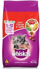 Ração Whiskas Carne e Leite Para Gatos Filhotes 10,1 kg (Prime)