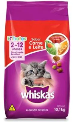Ração Whiskas Carne e Leite Para Gatos Filhotes 10,1 kg (Prime)