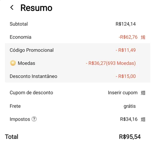 Imagem na descrição da promoção