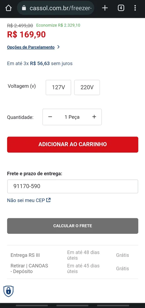 Imagem na descrição da promoção