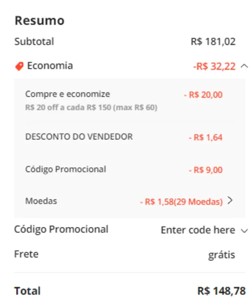 Imagem na descrição da promoção