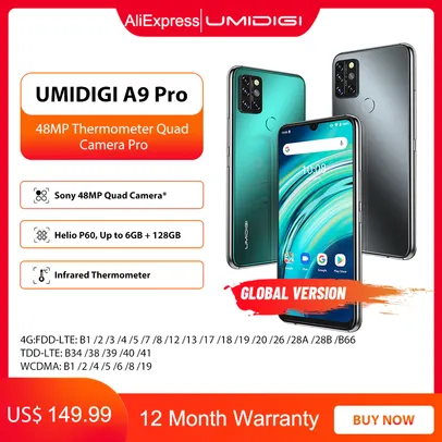 Smartphone Umidigi A9 Pro 6GB 128GB | R$750