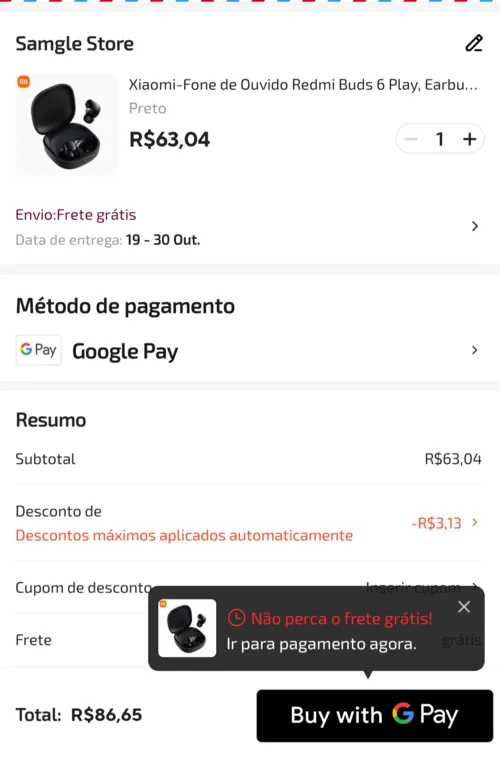 Imagem na descrição da promoção