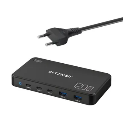 Blitzwolf BW-i100 120W Carregador USB PD de 5 portas