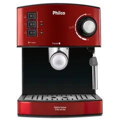 (AME R$404,91 ) Cafeteira Philco 20 Bar PCF24 Expresso & Cápsulas Inox Red 