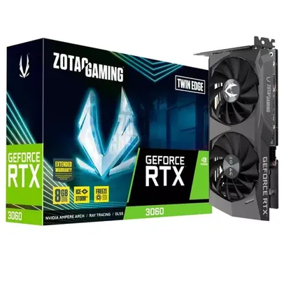 [App] Placa de Vídeo RTX 3060 Twin Edge Zotac Gaming GeForce, 8 GB GDDR6, DLSS, Ray Tracing - ZT-A30630E-10M