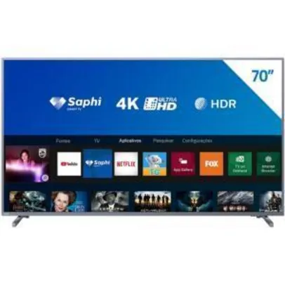 Smart TV LED 70" Philips 70PUG6774/78 4K - R$3.721