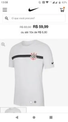 Camiseta Nike Corinthians Crest Masculina - R$60