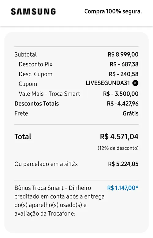 Imagem na descrição da promoção