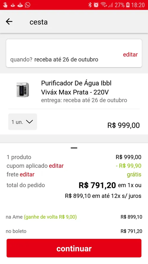 Imagem na descrição da promoção