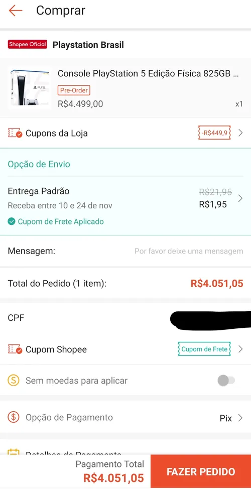 Imagem na descrição da promoção