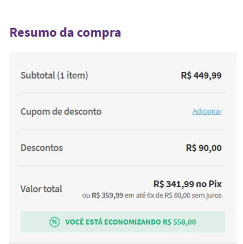 Imagem na descrição da promoção