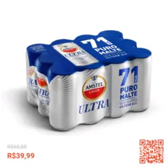 Cerveja Amstel Ultra Lata 269ml - Pack com 12 Unidades