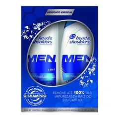 Shampoo Head & Shoulders Men 3 em 1 [2 Unidades] de 200ml cada | R$12