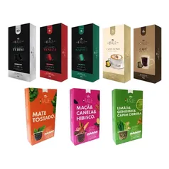 [AME R$ 51.96] Capsulas Nespresso Cappuccino Chá Café Italle Kit 71 cápsulas