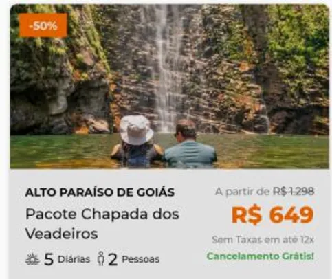 HURB | Pacote Chapada dos Veadeiros 2021 - CASAL | R$649