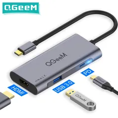 QGeeM USB C 8 portas, ideal Samsung Dex e Macbook