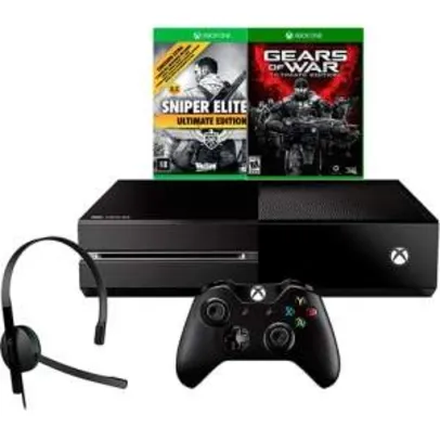 [AMERICANAS] Console Xbox One 500GB + 2 Jogos + Headset com Fio + Controle Wireless + Cabo HDMI - R$ 1495,92 no boleto com o cupom AMOGAMES