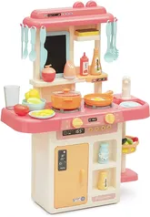 COZINHA DE BRINQUEDO CHEFS 3 EM 1  ROSA MEGA COMPRAS