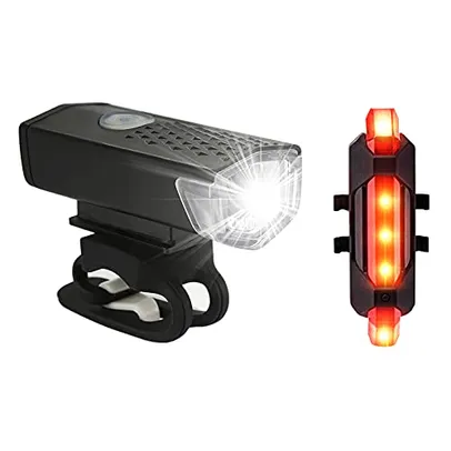 [PRIME] Kit de luzes de bicicleta recarregável - conjunto de farol e lanterna traseira