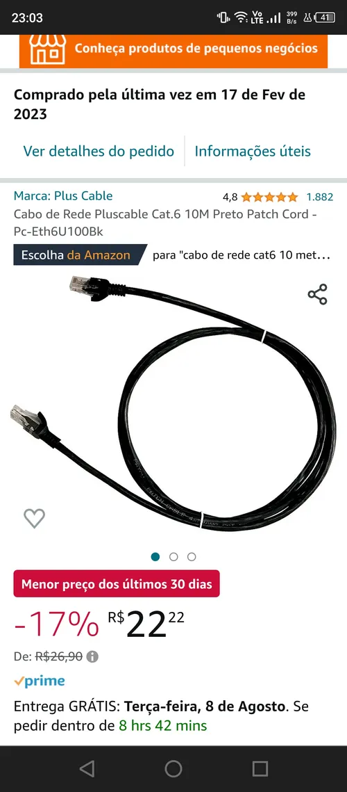 Imagem na descrição da promoção