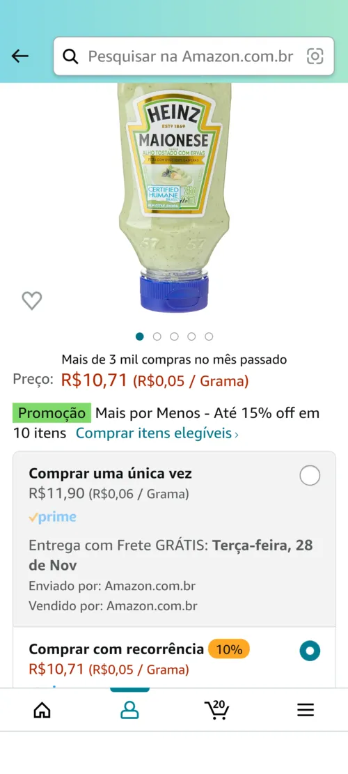 Imagem na descrição da promoção