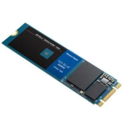 Saindo por R$ 337: SSD Western Digital Blue M2 250GB SN500 NVMe WDS250G1B0C | R$337 | Pelando