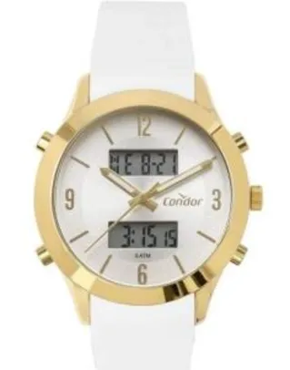 Relógio Condor, Pulseira de Silicone, Feminino, Dourado | R$155
