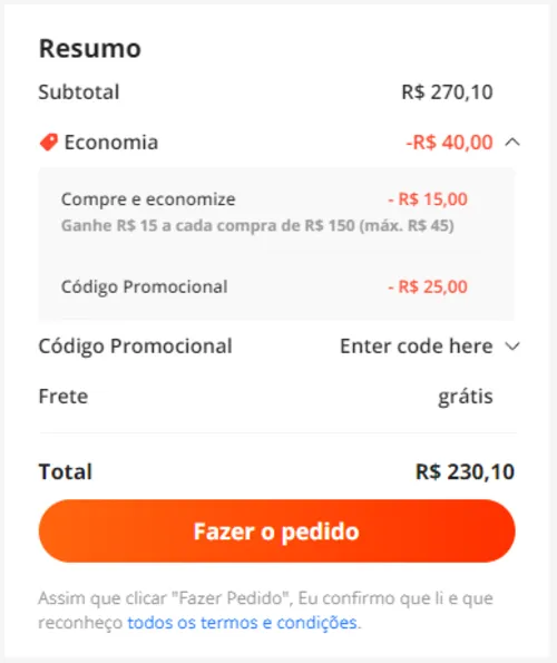 Imagem na descrição da promoção