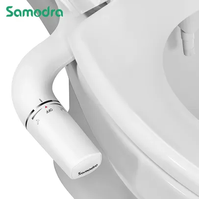 SAMODRA Toilet Seat Attachment, Bidé Attachment, Ultra Slim, Bico Duplo