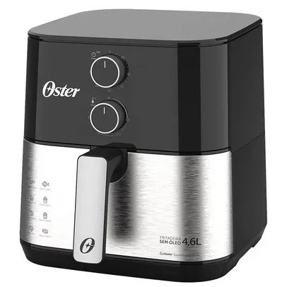 Fritadeira Air Fryer 4.6L Inox Compact Oster OFRT520 Preta 127V