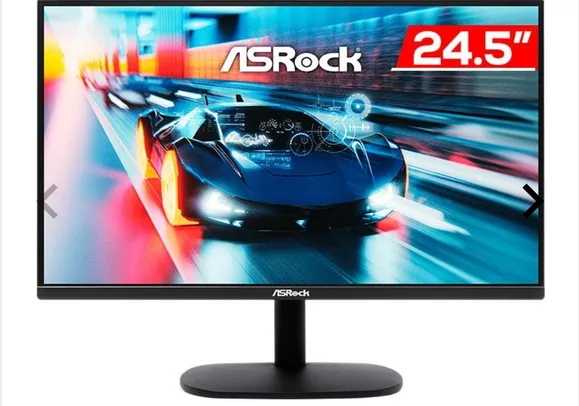 Monitor Gamer AsRock CL25FF, 24.5 Pol, IPS, FHD, 1ms, 100Hz, FreeSync, HDMI/VGA, CL25FF