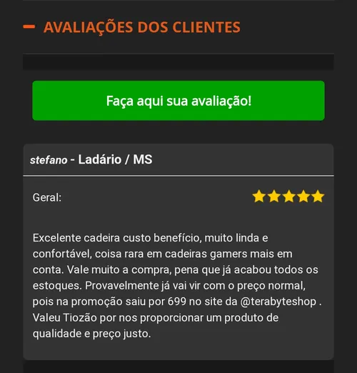 Imagem na descrição da promoção