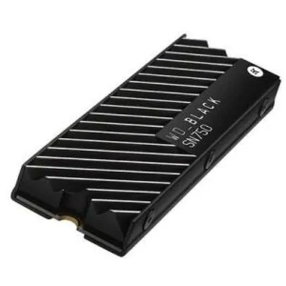 SSD WD Black SN750 Heatsink, 500GB, M.2 NVMe, Leitura 3470MB/s, Gravação 2600MB/s