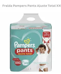 FRALDA PAMPERS PANTS AJUSTE TOTAL XXG COM 60 UNIDADES R$56