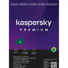 Kaspersky Antivírus Premium,10 dispositivos, 12 meses, KL1047KDKFS, Kaspersky - 1 UN